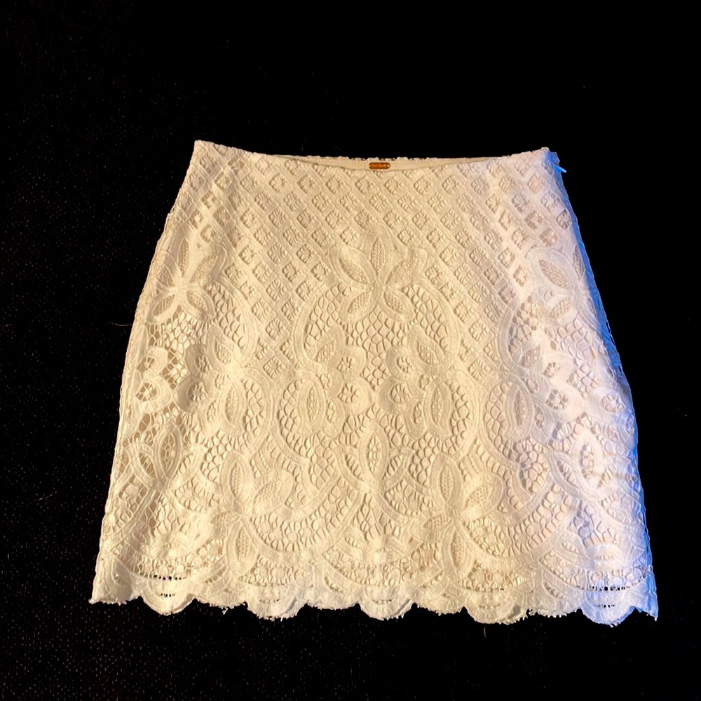 Free People white lace skirt, size 2